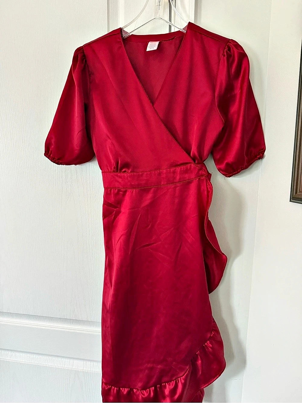 Gymboree Mommy And Me “All Dressed Up”Ruffle Wrap Dress Womens XS Salsa Red